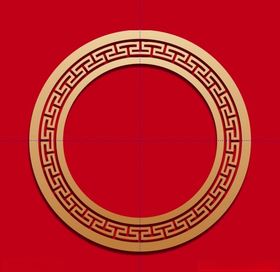 中国风边框金色