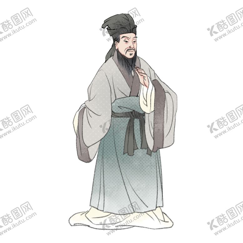 编号：48249410220645094297【酷图网】源文件下载-国学人物插画