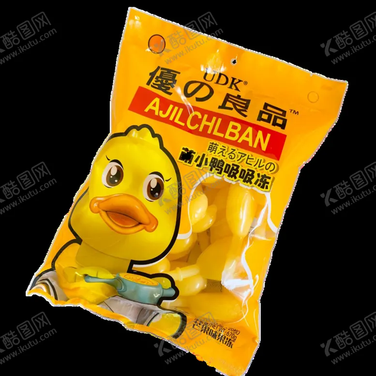 编号：15382909191115185309【酷图网】源文件下载-优之良品萌小鸭吸吸果冻芒果味