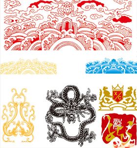 龙纹矢量花纹