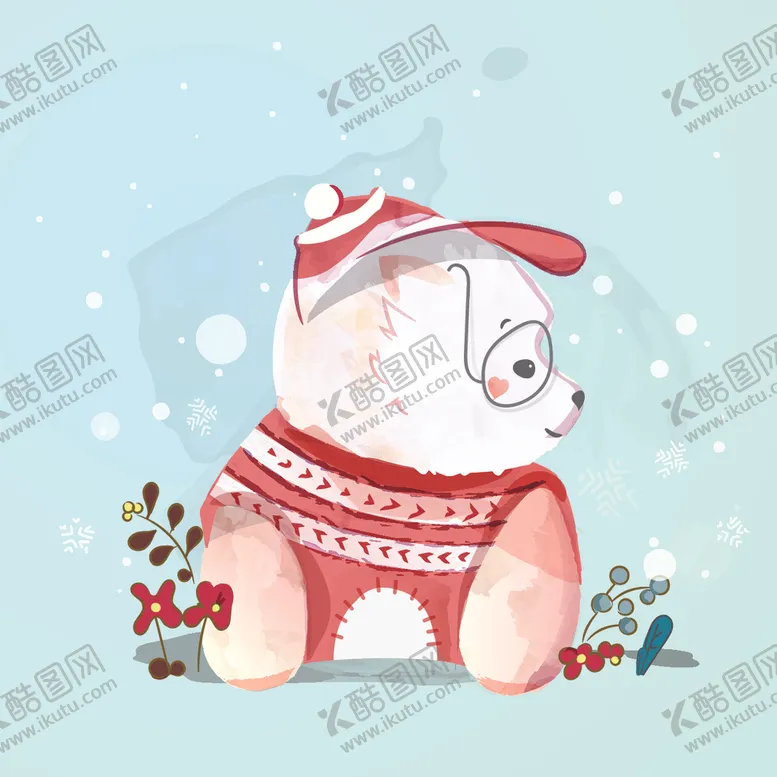 编号：56255507021059322707【酷图网】源文件下载-水彩卡通动物