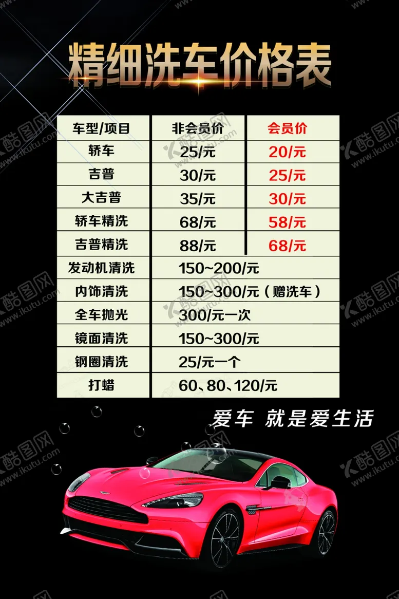 编号：41496401311219085977【酷图网】源文件下载-洗车海报
