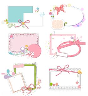 多彩可爱装饰边框集合