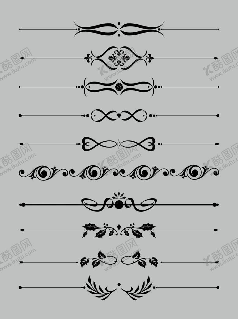 编号：30228910310958257396【酷图网】源文件下载-欧式边框素材分割线