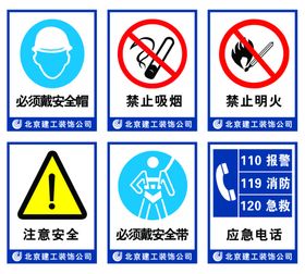 必须戴安全帽工地提醒标识工地标识标识标牌