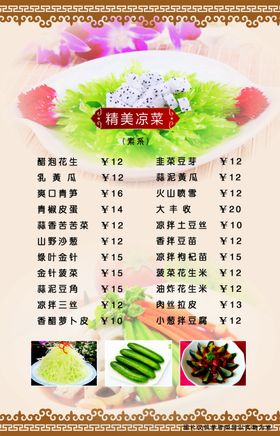 精美凉菜菜谱样品系列
