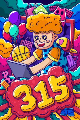 诚信315插画