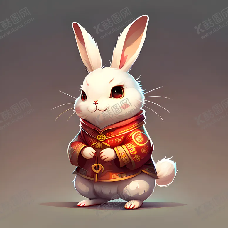 编号：23625801311949024833【酷图网】源文件下载-生肖兔插画