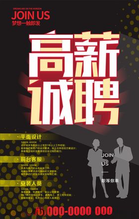 招聘海报创意人会