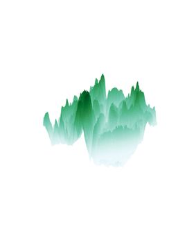 抽象山峰梦幻泼墨迷雾烟雾缭绕