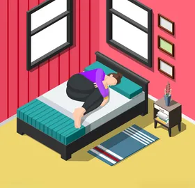 睡姿休息生理现象着失眠