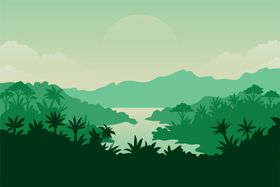 矢量树林背景