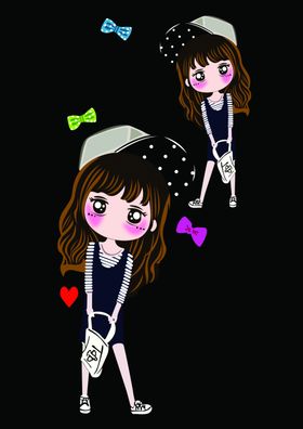 仙女卡通T恤热图漫画背景