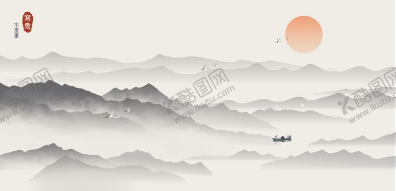 编号：22140405070940502384【酷图网】源文件下载-水墨背景