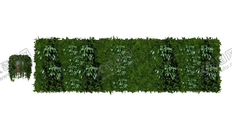 编号：93882301262139286186【酷图网】源文件下载-植物墙3d模型