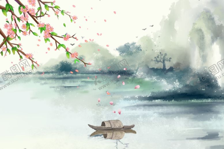 编号：97485601270822397872【酷图网】源文件下载-水墨山水海报背景
