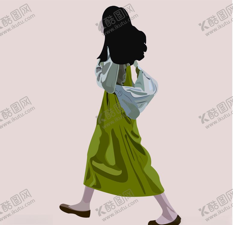 编号：38162409211509501214【酷图网】源文件下载-AI矢量女孩插画