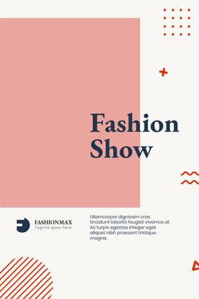 简约粉色拼接海报