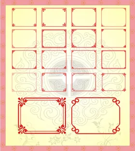 古典边框中式传统花中国风