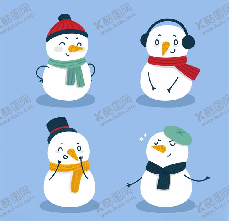 编号：36591309181902166118【酷图网】源文件下载-雪花下的雪人