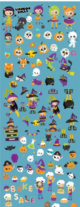万圣节卡通可爱插画贴纸