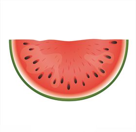 夏日西瓜矢量图