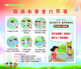 防溺水海报不准私自游泳中小学安全