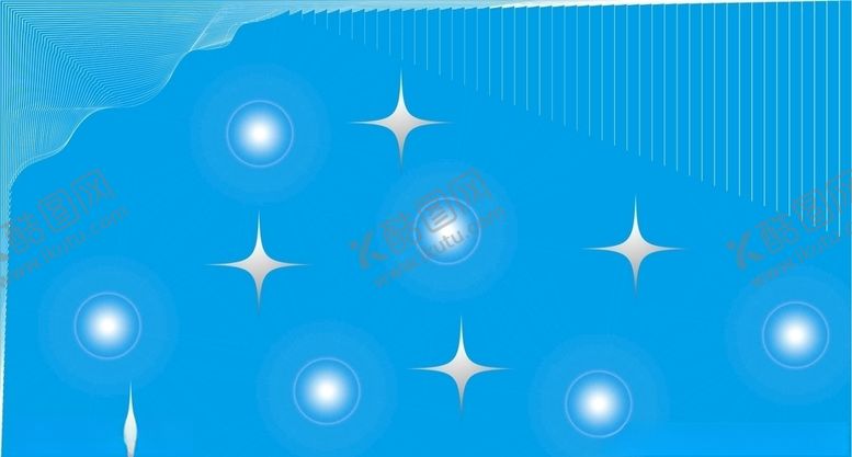 编号：24165205152224395873【酷图网】源文件下载-蓝色白线星星科技背景素材