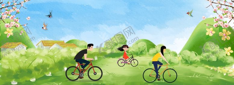 编号：69648109190156516944【酷图网】源文件下载-手绘卡通春天出游海报