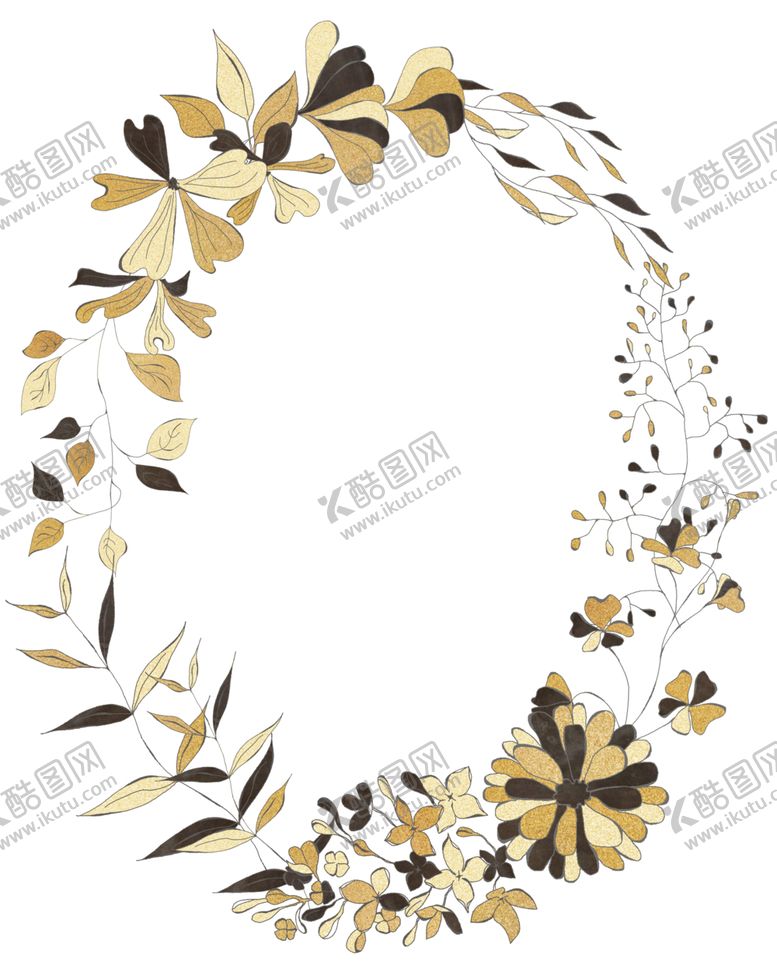 编号：90586905130838327860【酷图网】源文件下载-简约手绘花环