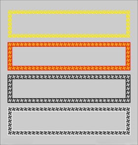 万字符花边矢量图