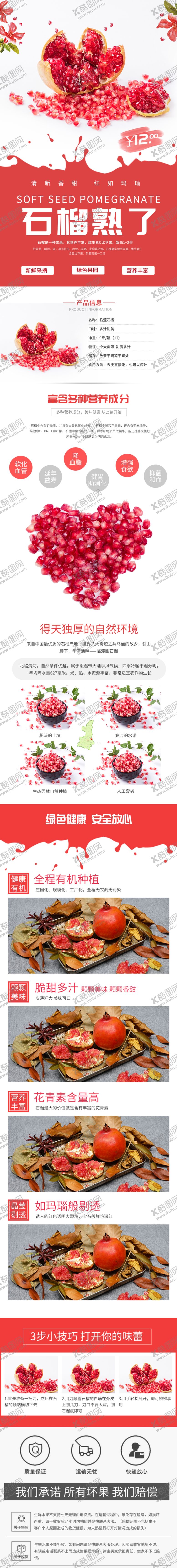 编号：19806010250846202545【酷图网】源文件下载-石榴详情页