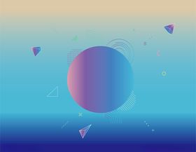 流体渐变孟菲斯元素