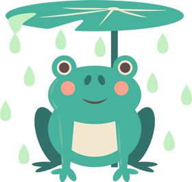 青蛙田鸡动物卡通画