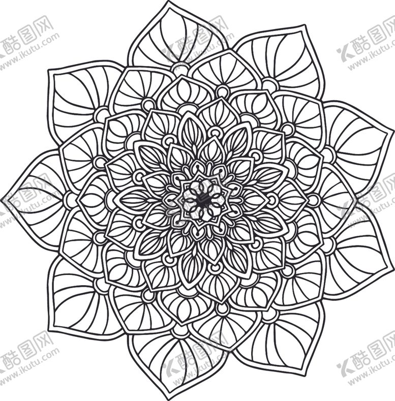编号：39040610161159595584【酷图网】源文件下载-曼陀罗花纹