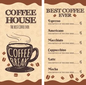 菜单彩页宣传模板