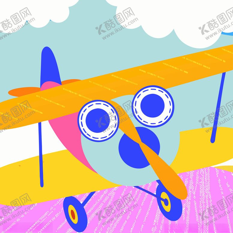 编号：68392702230528504495【酷图网】源文件下载-可爱卡通飞机插画