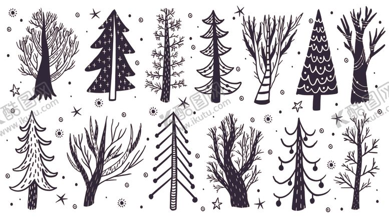 编号：53245709221245544976【酷图网】源文件下载-树木剪影