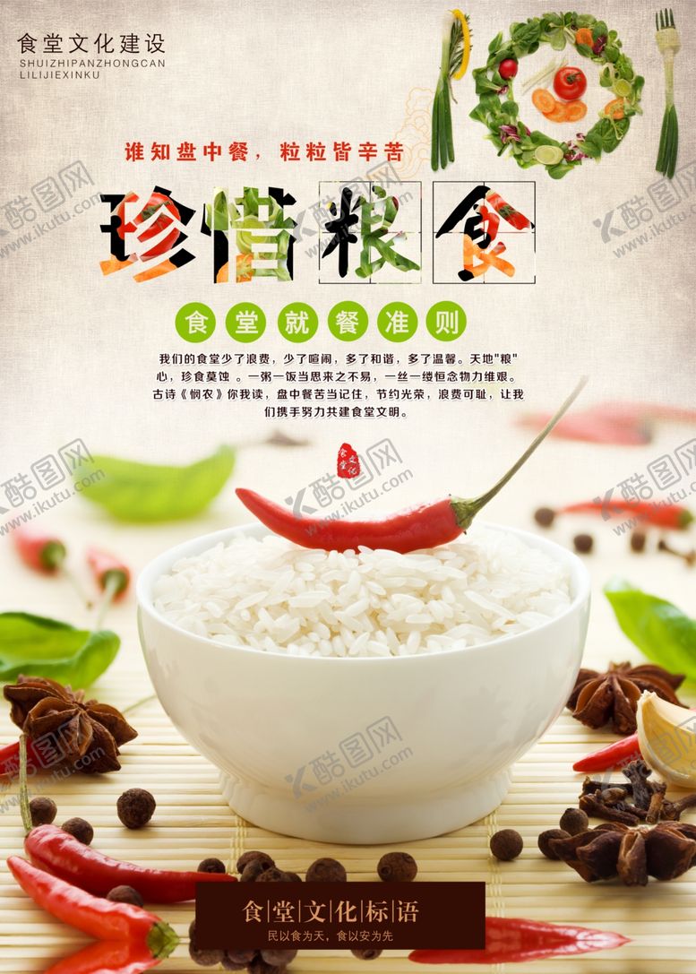 编号：68313505160517321970【酷图网】源文件下载-节约粮食海报