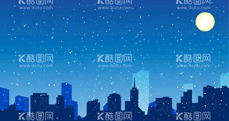 编号：73672411210129151669【酷图网】源文件下载-城市夜景插画