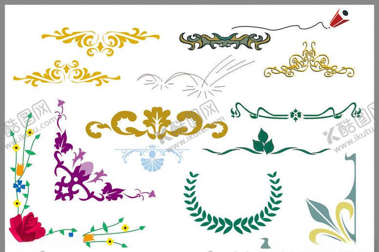 编号：31142309281128481438【酷图网】源文件下载-花边边框角花花纹