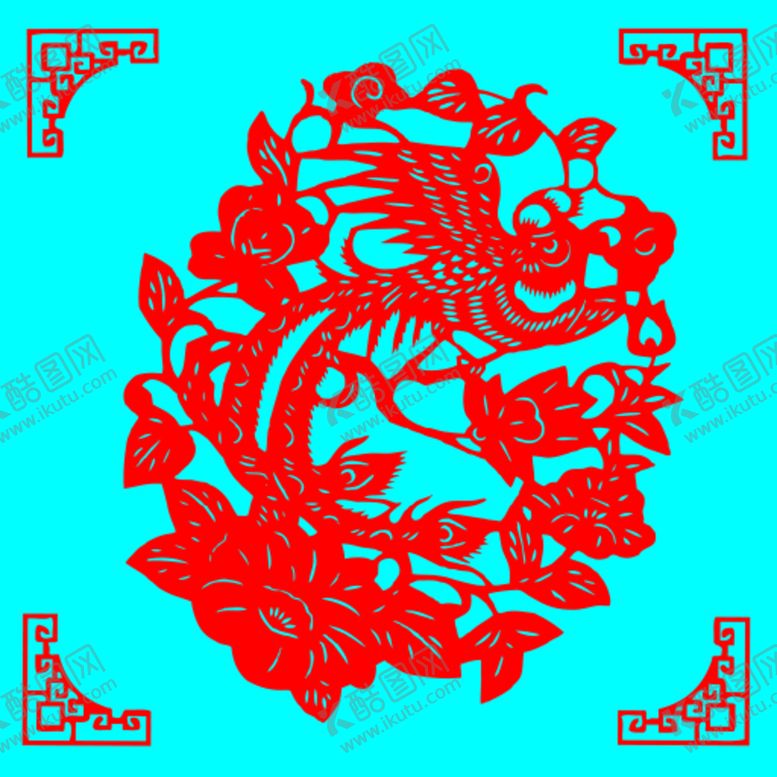 编号：38087111041157408123【酷图网】源文件下载-花鸟剪纸