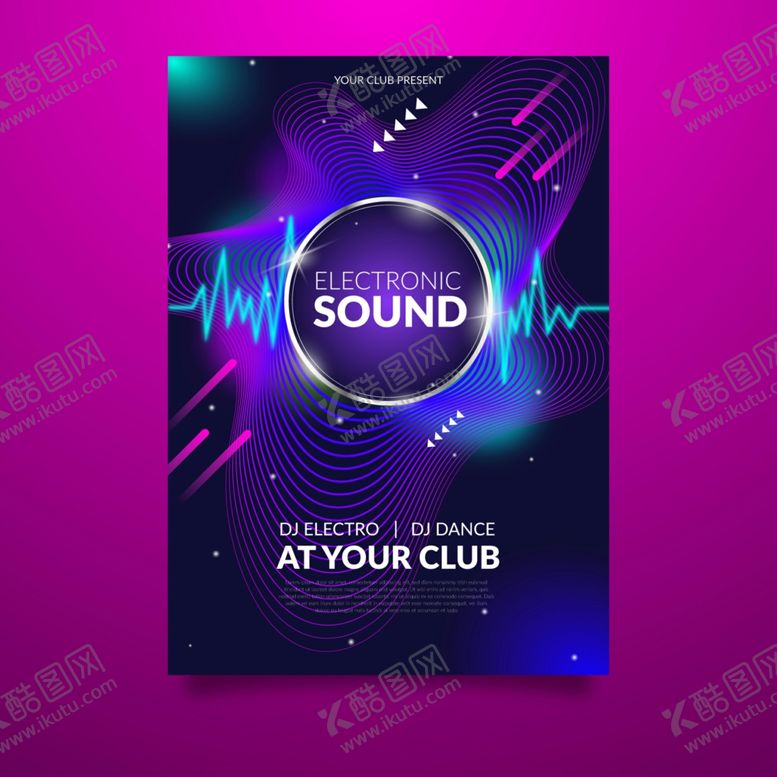 编号：92448910212336098723【酷图网】源文件下载-时尚潮流抽象音乐海报设计