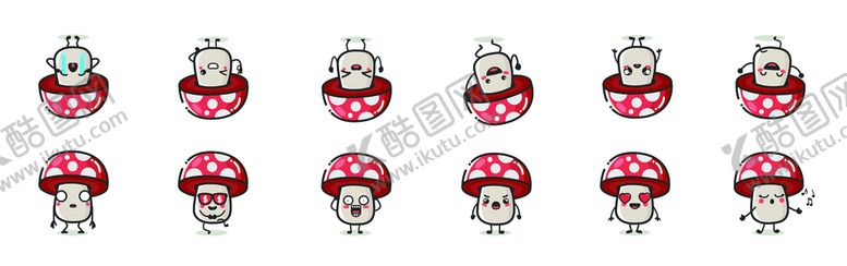 编号：83650910022107101603【酷图网】源文件下载-蘑菇矢量图