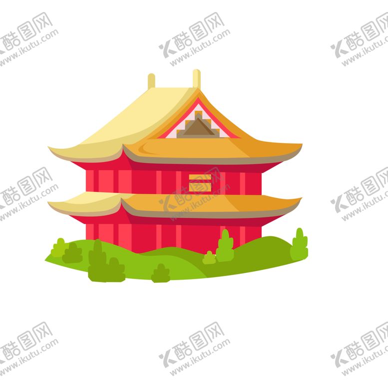编号：14421509111651111739【酷图网】源文件下载-手绘古建筑