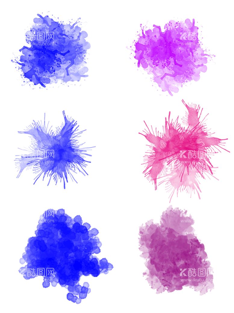 编号：52348610080329161248【酷图网】源文件下载-水墨元素泼墨笔刷墨迹素材
