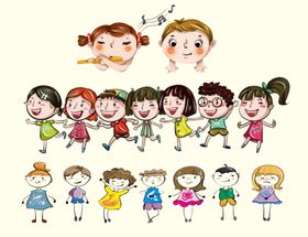 卡通小孩子