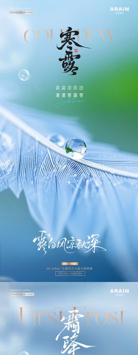 寒露露珠地产海报