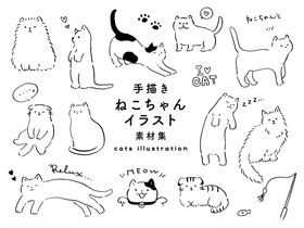 可爱猫咪简笔画集合