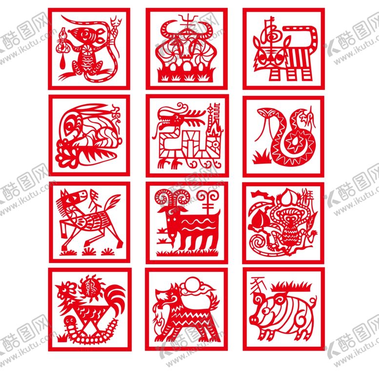 编号：99607709120707509989【酷图网】源文件下载-中国风节日剪纸画